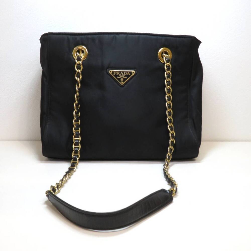 Prada Chain Shoulder Bag Black